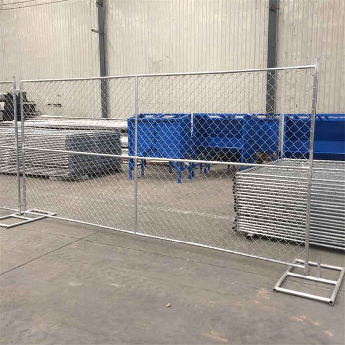 temporary chain link fence installed in our workshop