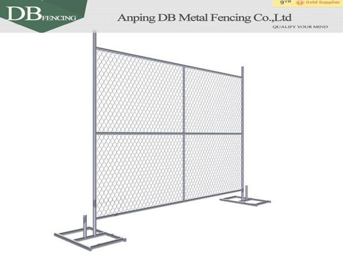Temporary Chain Link Fence Panels / portable event fencing / freestanding panels