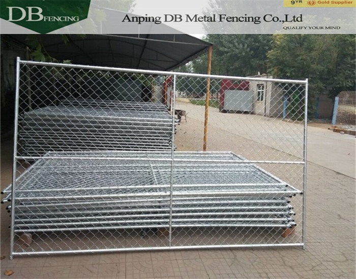 Hot dipped galvanized chain link fence / portable wire mesh fence