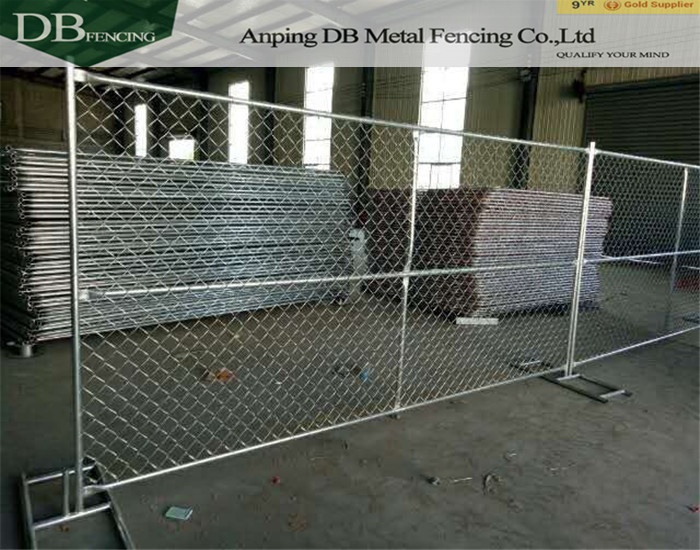 Chain link galvanized removable temporary fence