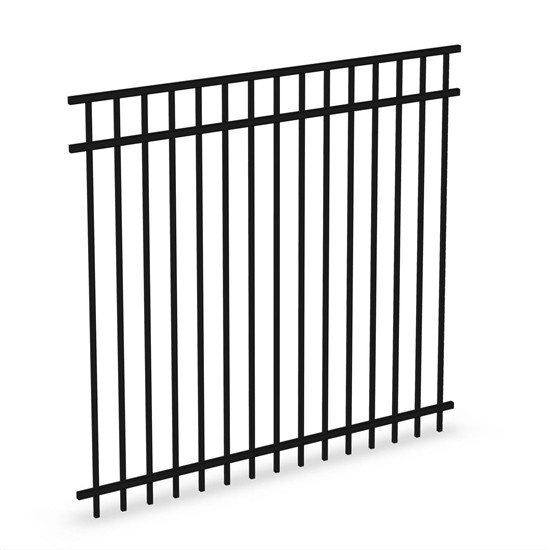 Flat-top classic steel tubular fence