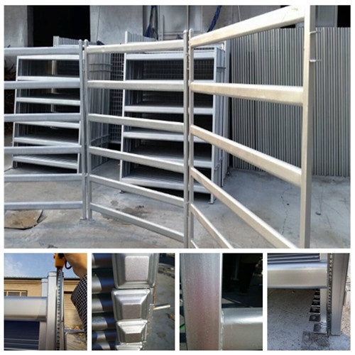 1.8M x 2.1M Heavy Duty Portable Cattle Yard Panel 5 Oval Bars 2.5mm Thick