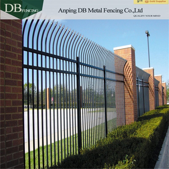 Galvanized and Powder Coated Steel Picket Fence