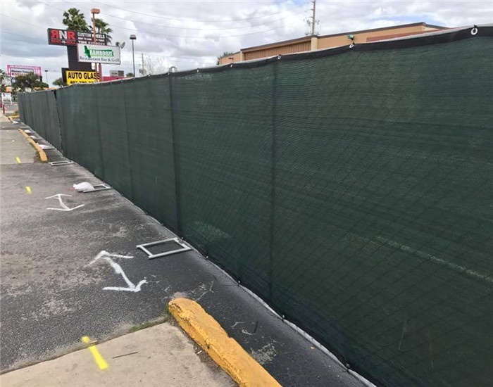 Temporary Chain Link Fence With Privacy Screen Barbed Wire