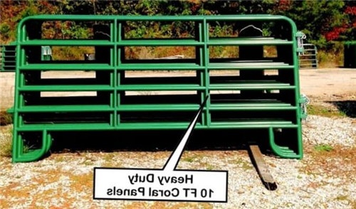 6 Bar Heavy Duty Corral Panel Red  Green 5ft x 12ft
