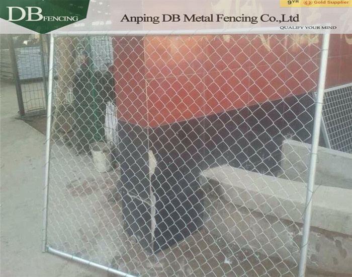 Hot dipped galvanized removable temporary construction chain link fence