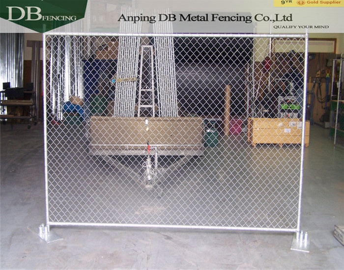 Hot dip-gavanized 6ftx8ft 60x60mm Temporary Chain Link Fence