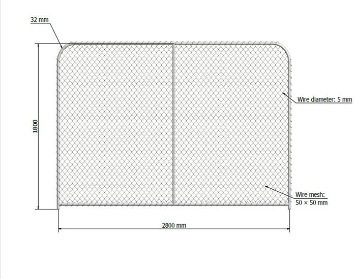 Low construction barrier Interlocking 0range mesh chainlink 3.0x1.1m