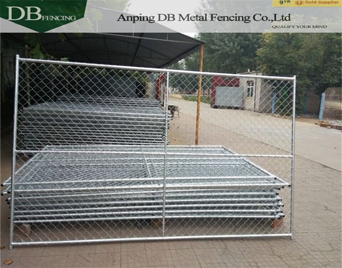 wholesale cheap price 6'tall by 12' wide chain link panel fences with stands