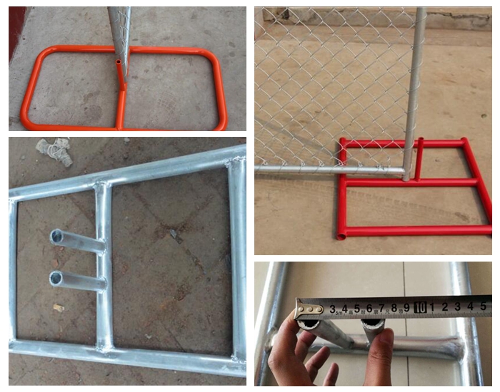 Temporary Chain Link Fence Stands Galvanized And Powder Coated