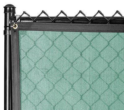 green color of temporary chain link fence wind screen