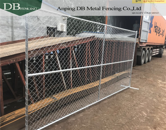 temporary chain link fence installed in our factory