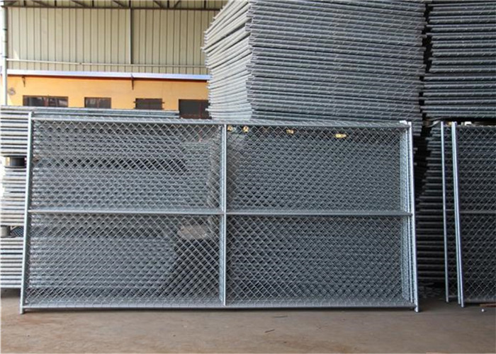 temporary chain link fence on the worksite
