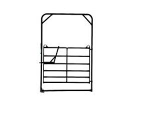 6' Corral Thru Bow Gate - Brown 1-5/8" Diameter