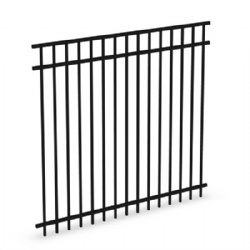 Flat-top classic steel tubular fence