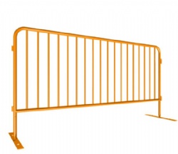 Colorful Powder Coated Steel Barricades In 6.5 - 8 foot Long