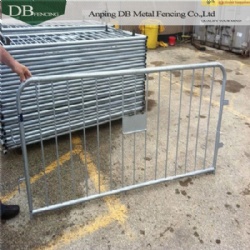 Galvanized Crowd control Barricades In The High Traffic Areas