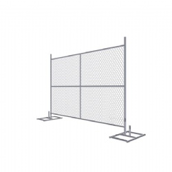 Temporary Chain Link Fence In Construction Sites And Accidents Scene