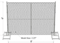 Temporary Chain Link Fence For Work Sites And Events