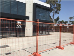 Powder Coated Orange Color Temporary fencing panels 2100mm x 2400mm