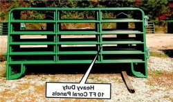 6-Bar Heavy Duty Corral Panel Red & Green 5ft x 12ft